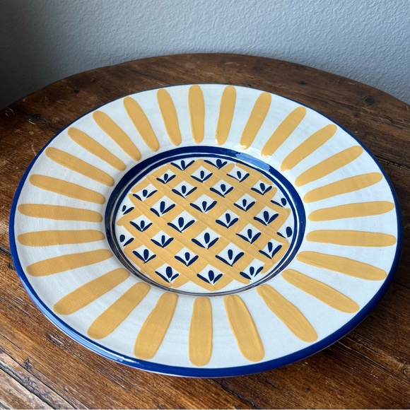 Jill Woodruff Manos Pottery Terracotta Bowl Platter 14” - Picture 11 of 13